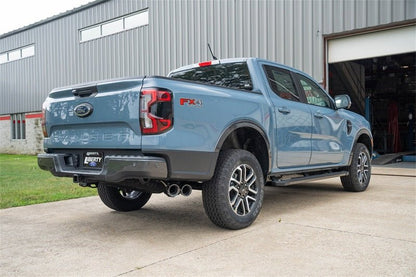 Corsa 2024 - 2025 Ford Ranger 3in Cat - Back Exhaust 4in Polished Pro - Series Slash Cut Twin Tip Exhaust offroad accessory | Iron Ridge Offroad