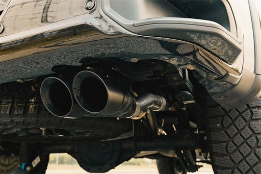 Corsa Cat-Back Dual Rear Exit Exhaust | Chevrolet Silverado ZR2 / GMC Sierra AT4 / AT4X (22-26) (21238BPC) Exhaust, Mufflers & Tips offroad accessory | Iron Ridge Offroad