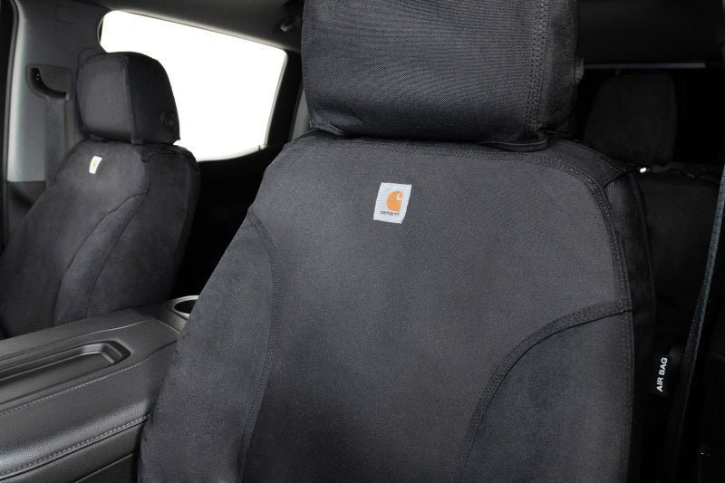 Covercraft 19-24 Chevrolet Silverado Carhartt Super Dux SeatSaverSecond Row Seat Covers - Blk Seats offroad accessory | Iron Ridge Offroad