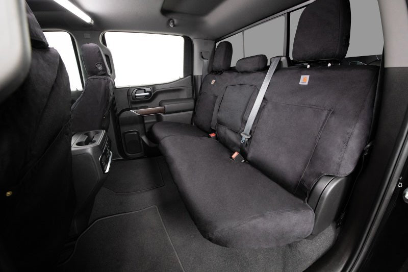 Covercraft 19-24 Chevrolet Silverado Carhartt Super Dux SeatSaverSecond Row Seat Covers - Blk Seats offroad accessory | Iron Ridge Offroad