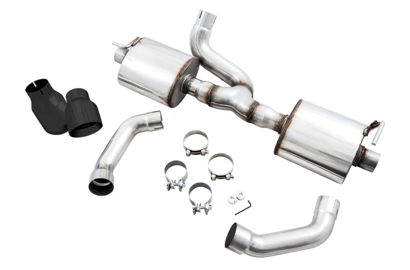 AWE Tread Edition Axleback Dual Exhaust Diamond Black Tips (REAR): Jeep Wrangler JK 2012-2018 3.6L