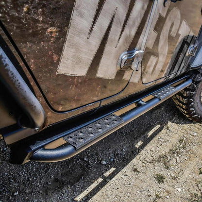 Westin Textured Black Rock Slider: Jeep Wrangler (18-24)