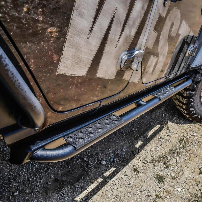 Westin Textured Black Rock Slider: Jeep Wrangler (18-24)