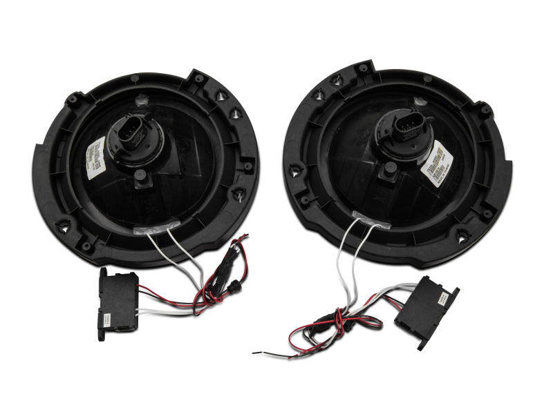 Raxiom LED Halo Headlights 7in Round Chrome Housing (FRONT): Jeep Wrangler (07-18)