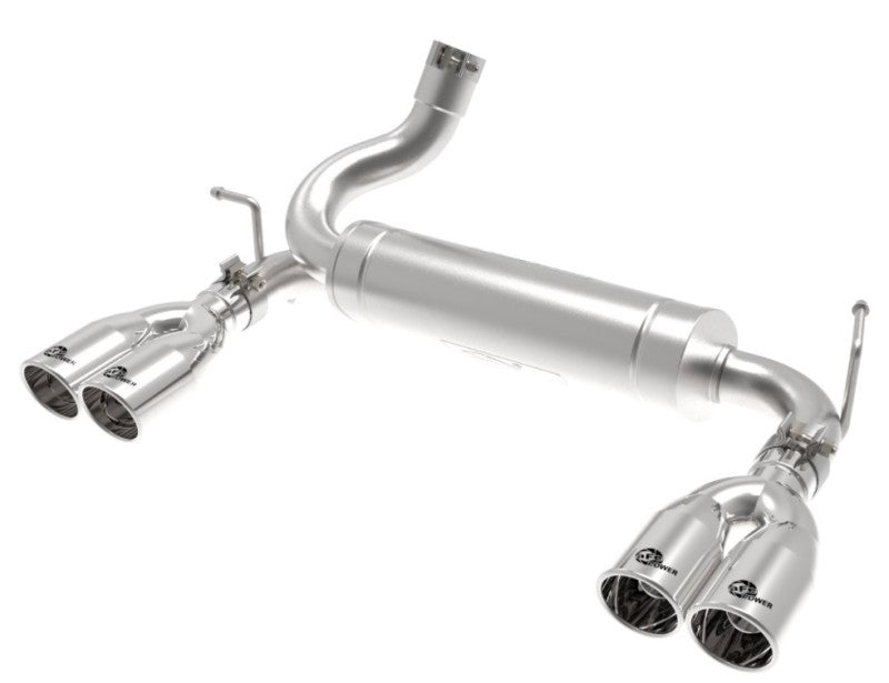 aFe Rebel Series 2.5" Axle-Back Exhaust Polished Tips (REAR): Jeep Wrangler JK 2007-2018 3.8/3.6L