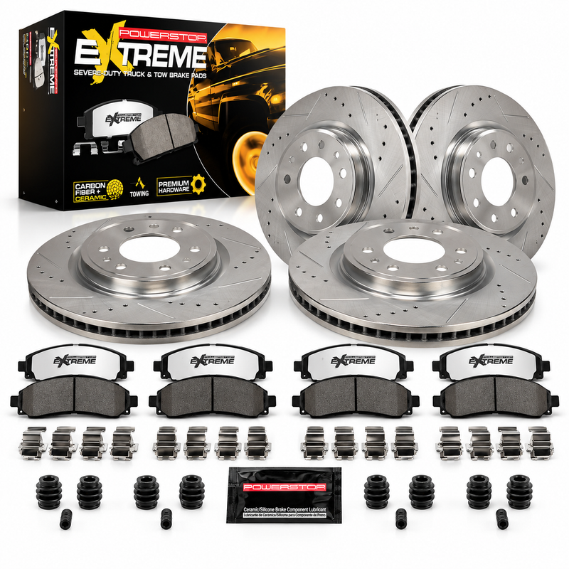 PowerStop Z36 Truck & Tow Front & Rear Brake Kit – 336mm Rear Rotors | Ford F-150 (21-26) (K8803-36)
