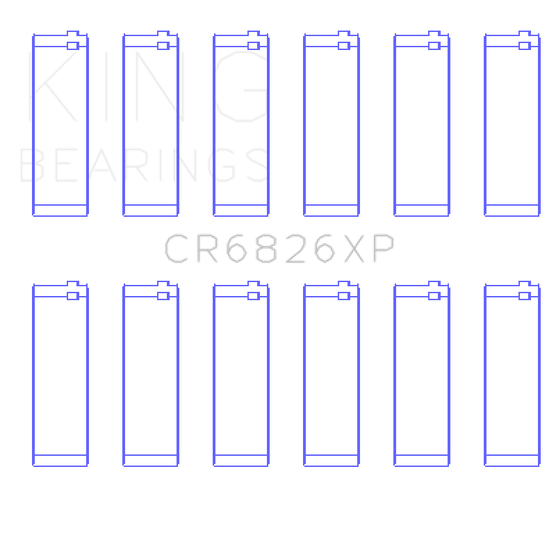 King Engine Bearings 3.6L GM/Holden Connecting Rod Bearing Set | Chevrolet Colorado / GMC Canyon (15-22) (CR6826XP0.25)