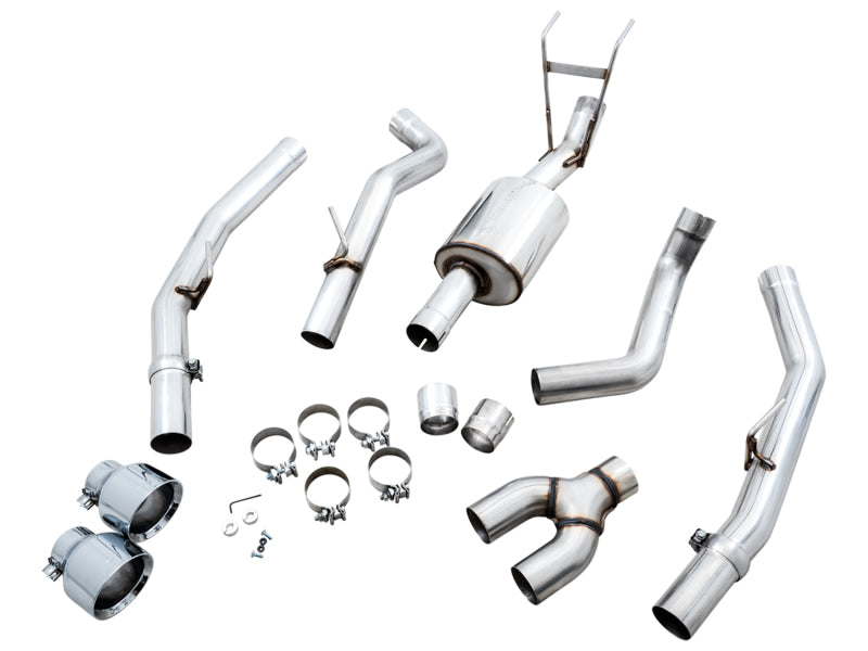 AWE 0FG Dual Rear Exit Catback Exhaust Chrome Silver Tips (REAR): Dodge & RAM Classic 1500 5.7L 2009-21