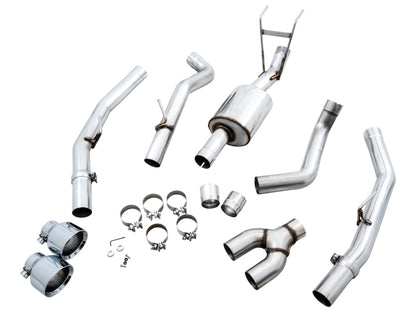 AWE 0FG Dual Rear Exit Catback Exhaust Chrome Silver Tips (REAR): Dodge & RAM Classic 1500 5.7L 2009-21
