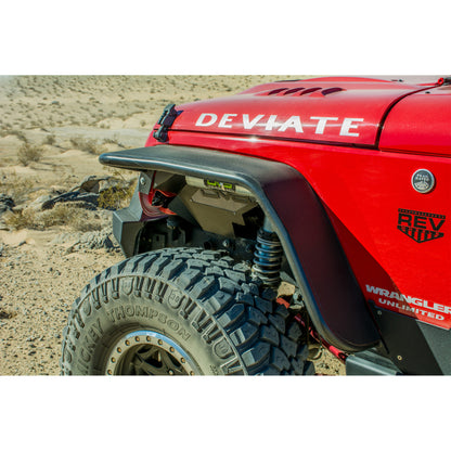 DV8 Offroad Flat Tube Fenders (FRONT AND REAR): Jeep Wrangler JK 2007-2018