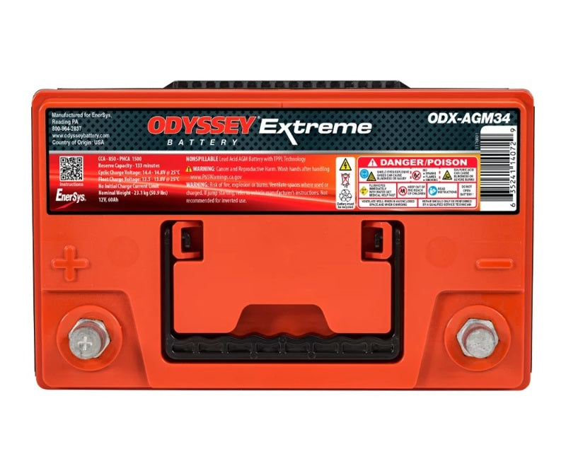 Odyssey Heavy Duty AGM Battery (34-PC1500T) | Jeep Wrangler JK (07-18) (ODX-AGM34)