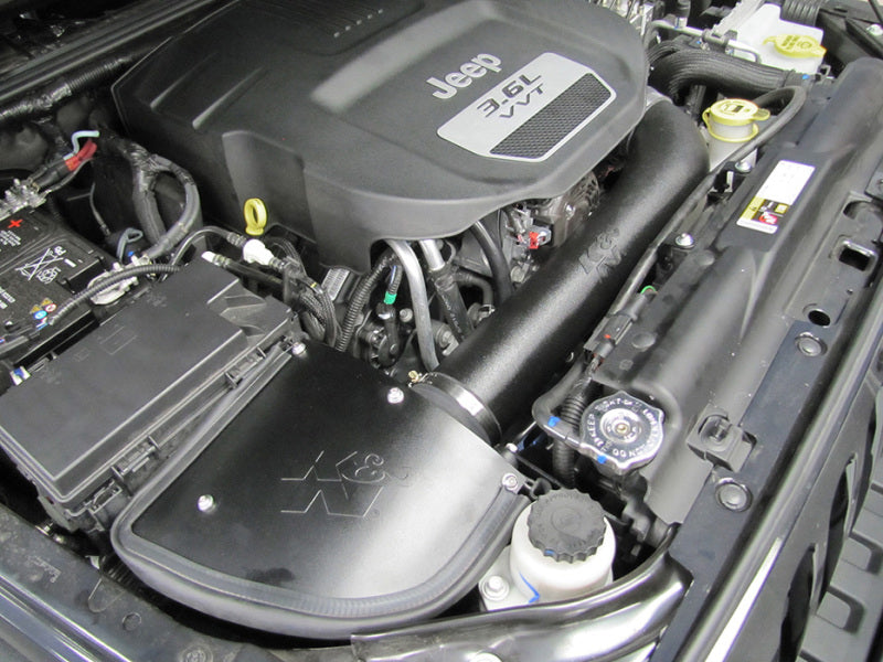 K&N 63 Series Cold Air Intake: Jeep Wrangler 3.6L V6 2012-2018
