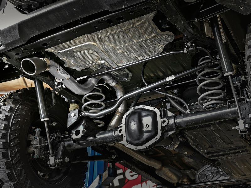 AFE MACH Force-Xp Hi-Tuck Axle-Back Exhaust System (Black Tip): Jeep Wrangler JL 2018 - 2025 (2.0L I4 / 3.6L V6)