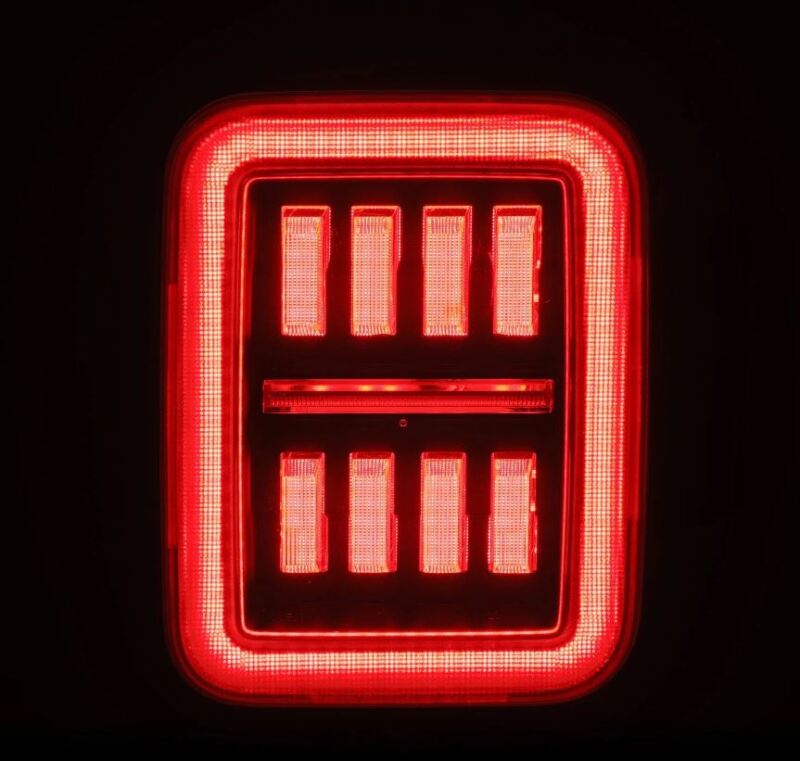 AlphaRex NOVA Prismatic LED Tail Lights (Alpha-Black): Jeep Gladiator 2020 - 2025