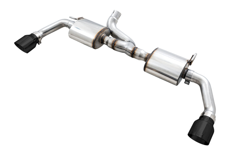 AWE Tread Edition Axleback Dual Exhaust Diamond Black Tips (REAR): Jeep Wrangler JK 2012-2018 3.6L