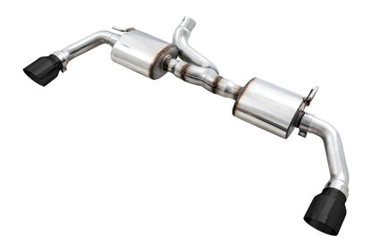 AWE Tread Edition Axleback Dual Exhaust Diamond Black Tips (REAR): Jeep Wrangler JK 2012-2018 3.6L
