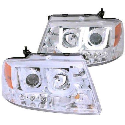 ANZO Projector Headlight Set w/ U-Bar Chrome | Ford F-150 (04-08) (111287)