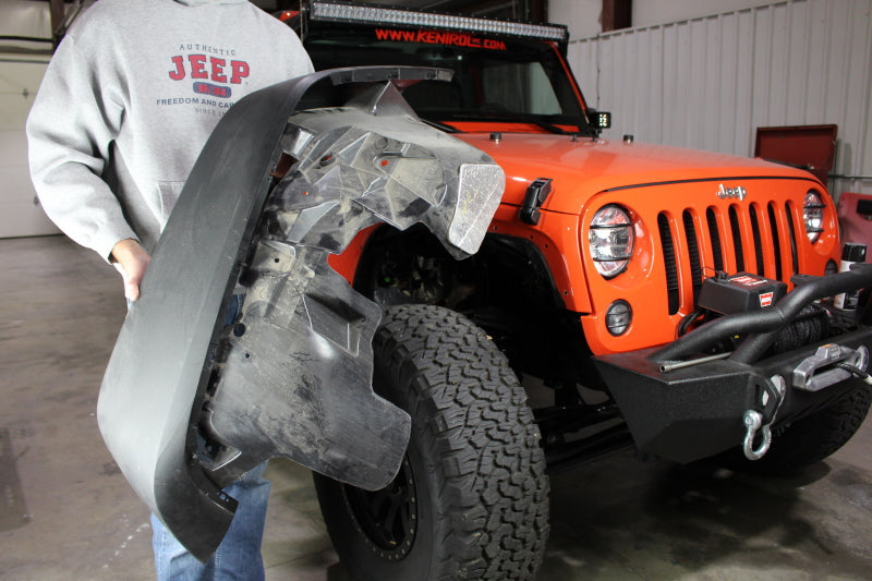 Fishbone Offroad Aluminum Black Textured Tube Fenders Kit (F&R): Jeep Wrangler / Wrangler JK (07-18)