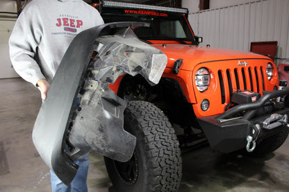Fishbone Offroad Aluminum Black Textured Tube Fenders Kit (F&R): Jeep Wrangler / Wrangler JK (07-18)