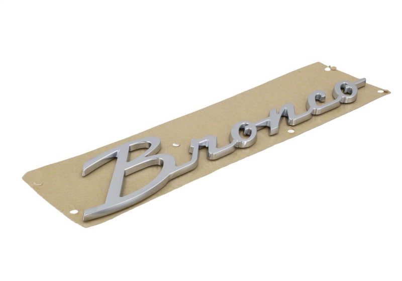 Ford Racing Silver Bronco Script Fender Badge | Ford Bronco (21-26) (M-1447-BSS)