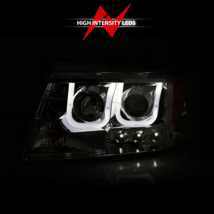 ANZO Projector Headlight Set w/ U-Bar Chrome | Ford F-150 (04-08) (111287)