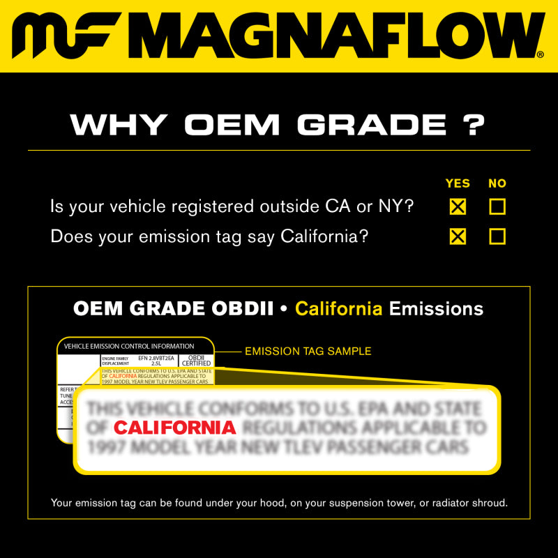 MagnaFlow 2.25in C/A 5in Spun Body Cat | Wide Vehicle Fit (51775)