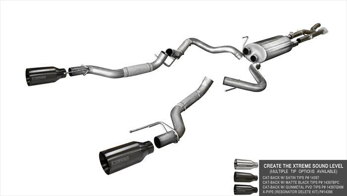CORSA Sport / 3.0 in Muffler Upgrade Kit | 2017-2020 Ford F-150 EcoBoost Raptor 3.5T (14398)