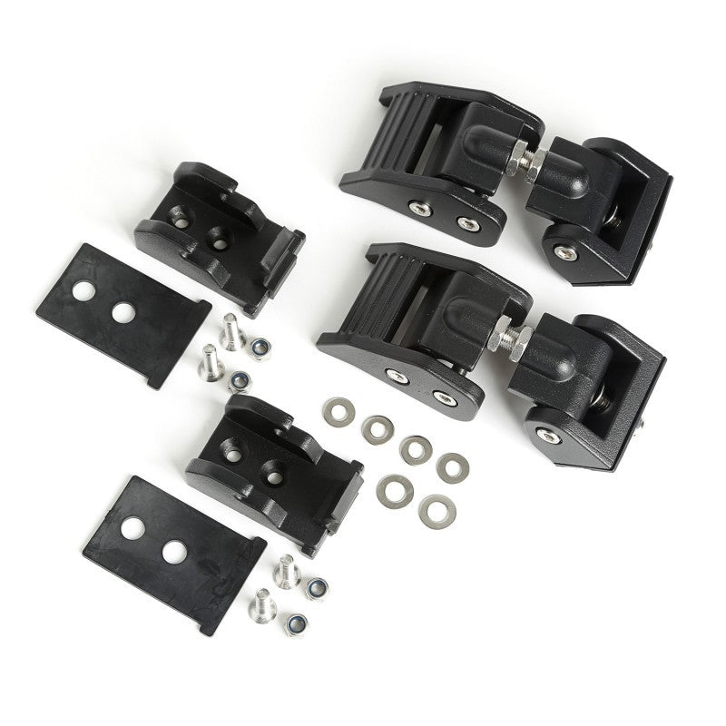 Rugged Ridge Textured Black Aluminum Hood Catches: Fits Most Jeep Wrangler Models (2007-2018)