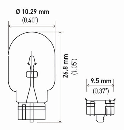 Hella 12V 5W Bulb 2825 | Ford Ranger (19-26) (2825SB)