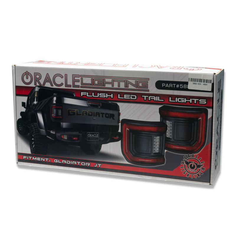 Oracle Lighting Flush Mount LED Tail Lights: Jeep Gladiator 2020-2024 w/ Tinted Lens