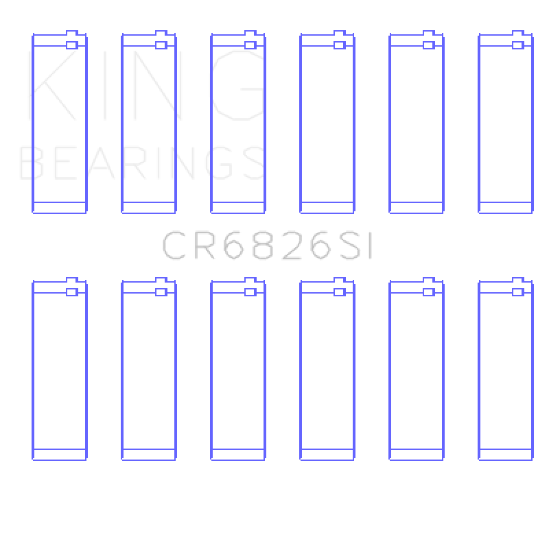 King Engine Bearings 3.6L Connecting Rod Bearing Set | Chevrolet Colorado / GMC Canyon (15-22) (+0.25mm) (CR6826SI0.25)
