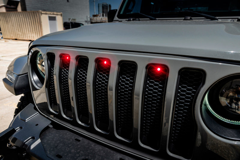 ORACLE Lighting Pre-Runner Style LED Grille Kit: Jeep Wrangler 2018-2023 w/ Red