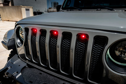 ORACLE Lighting Pre-Runner Style LED Grille Kit: Jeep Wrangler 2018-2023 w/ Red