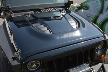 DV8 Offroad Replica Hood: Jeep Wrangler JK (07-18)