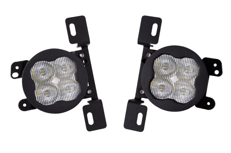 Diode Dynamics SS3 Sport LED Fog Light Kit Amber Backlit White (FRONT): Jeep Wrangler JK 2007-2018 / JL 2018-26 / Gladiator JT 2020-24 10th Anniversary Metal Bumper