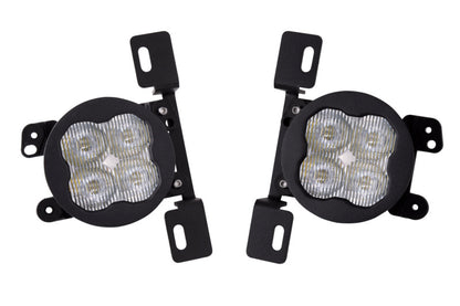 Diode Dynamics SS3 Sport LED Fog Light Kit Amber Backlit White (FRONT): Jeep Wrangler JK 2007-2018 / JL 2018-26 / Gladiator JT 2020-24 10th Anniversary Metal Bumper