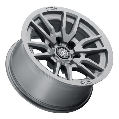 ICON 6x8.5 6x5.5 0mm Offset 4.75in BS Titanium Wheel | Ford Bronco (21-26) (2417858347TT)