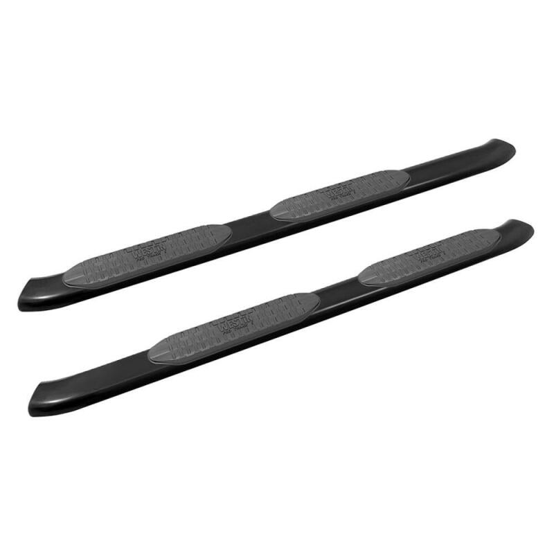 Westin Textured Black PRO TRAXX 5 Oval Nerf Step Bars: Jeep Wrangler 2018-2024