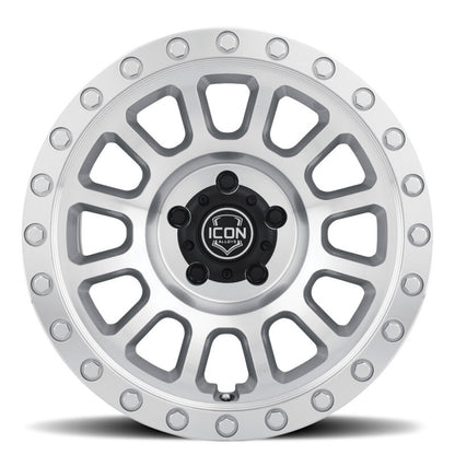 ICON 17 X 8.5 6 X 5.5 25mm Offset 5.75in Backspace Silver Machined | Ford Ranger / Bronco (19-26) (8017859057SM)