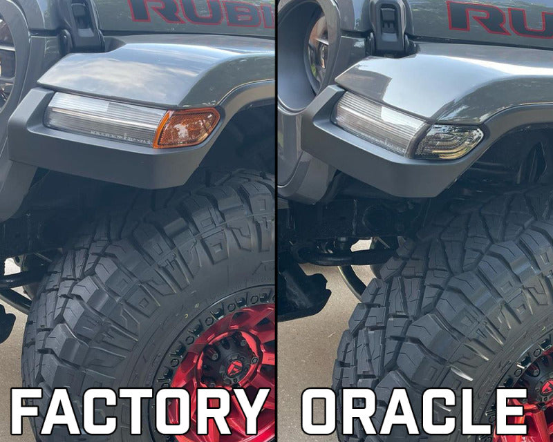 ORACLE Lighting Smoked Lens LED Front Sidemarkers: Jeep Wrangler (18-24) / Gladiator (20-24)