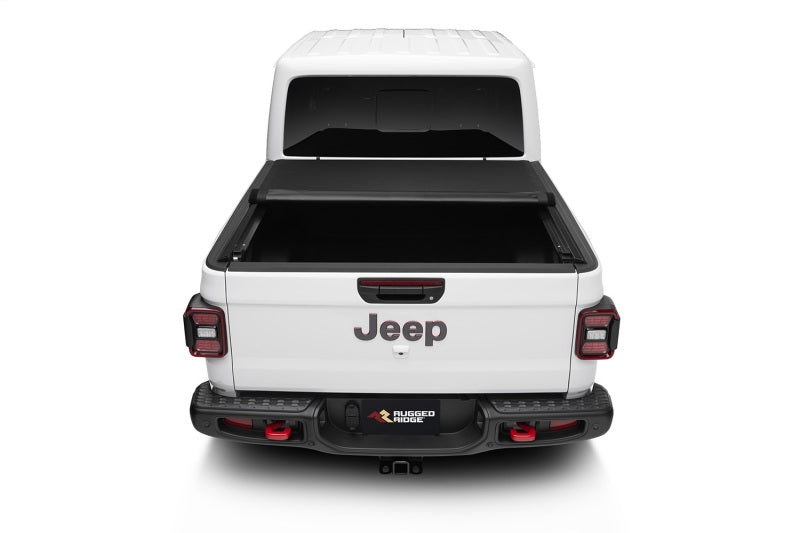 Rugged Ridge Armis Soft Rolling Bed Cover: Jeep Gladiator (18-26) - Matte Black Fabric