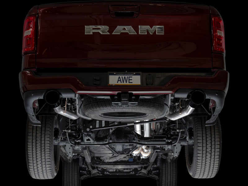 AWE Tuning 0FG Catback Exhaust Diamond Black Tips (REAR): Ram 1500 2025 3.0L Hurricane