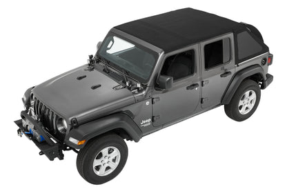 Bestop Trektop Soft Top Premium Black Twill (F&R): Jeep Wrangler JL 2018-2025 2.0L Turbo/3.6L V6