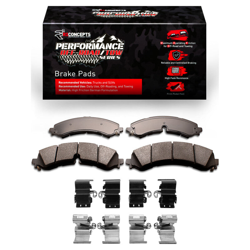 R1 Performance Off-Road/Tow Brake Pads & Hardware Kit | Chevrolet Silverado 2500HD / 3500HD (20-26) (2400-2250-01)