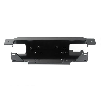 Rugged Ridge Spartacus Steel Winch Plate: Fits Most Jeep Wrangler Models (2007-2018) w/ Black