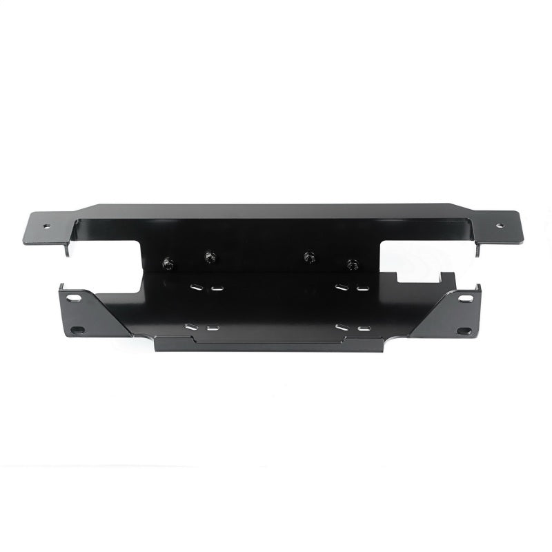 Rugged Ridge Spartacus Steel Winch Plate: Fits Most Jeep Wrangler Models (2007-2018) w/ Black
