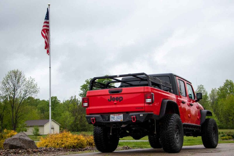 Fishbone Offroad Half Height Tackle Bed Rack: Fits Most Jeep Wrangler / Gladiator Models (2018-2026)