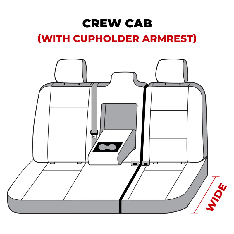 Covercraft Polycotton SeatSaver 2nd Row Seat Covers (REAR): Ram 1500 (19-26) - Gray