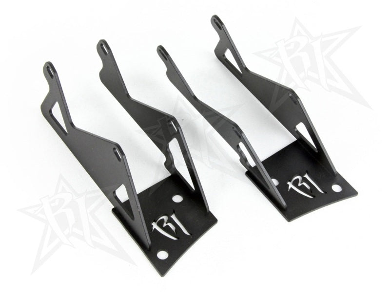 Rigid Industries Dual PRO A-Pillar Mounts (S/S) (F&R): Jeep Wrangler JK 2007-2018