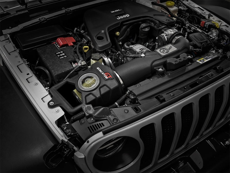 aFe Momentum GT Cold Air Intake System Pro GUARD7 Filter (F&R): Jeep Wrangler JL / Gladiator JT 2018-26 3.6L